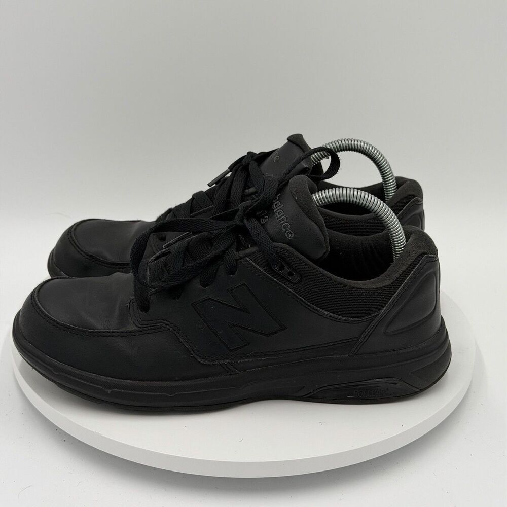 New Balance 813 Mens Size 8D‎ Black Leather Comfort Walking Athletic Sneakers